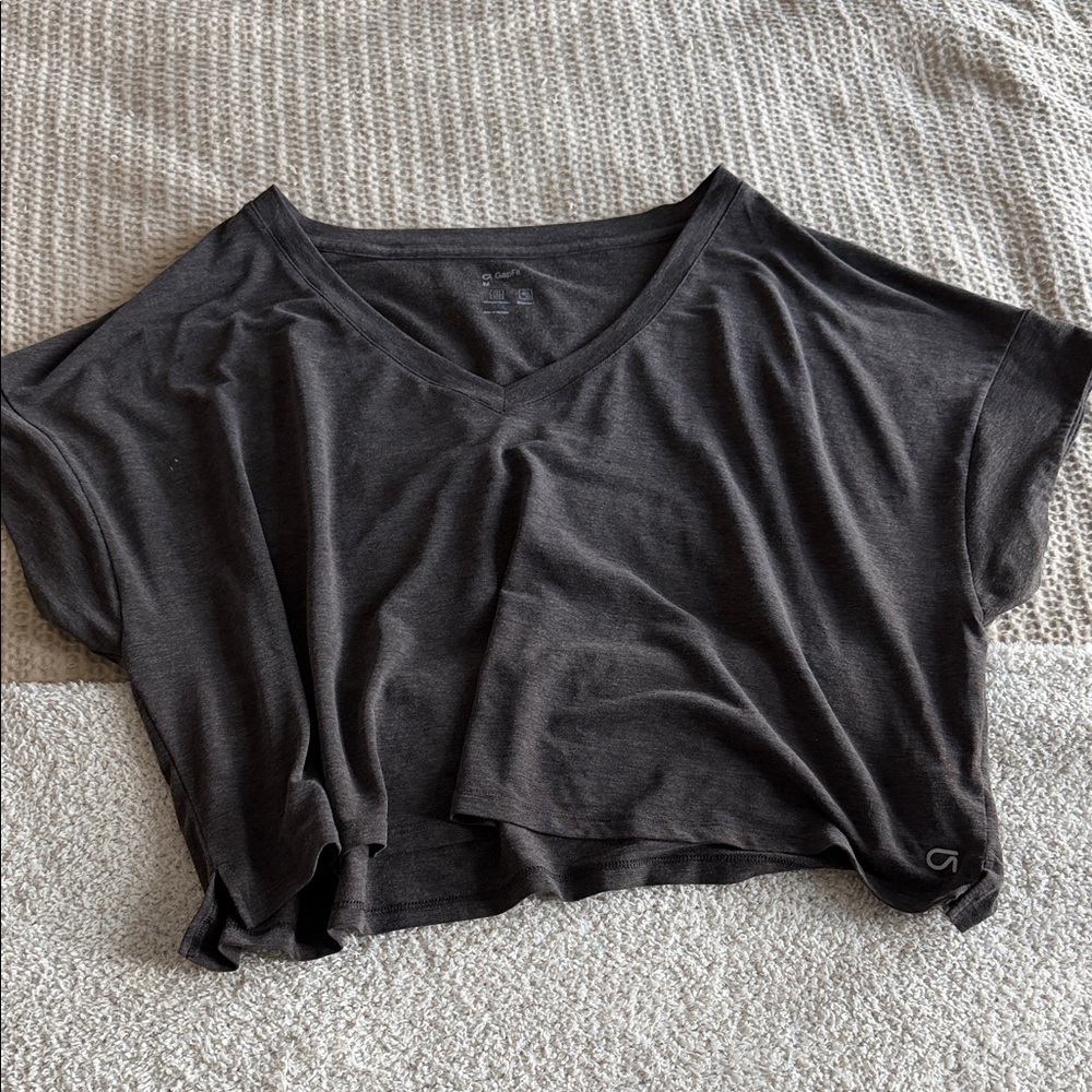GapFit Casual Brown V-Neck Women's Top